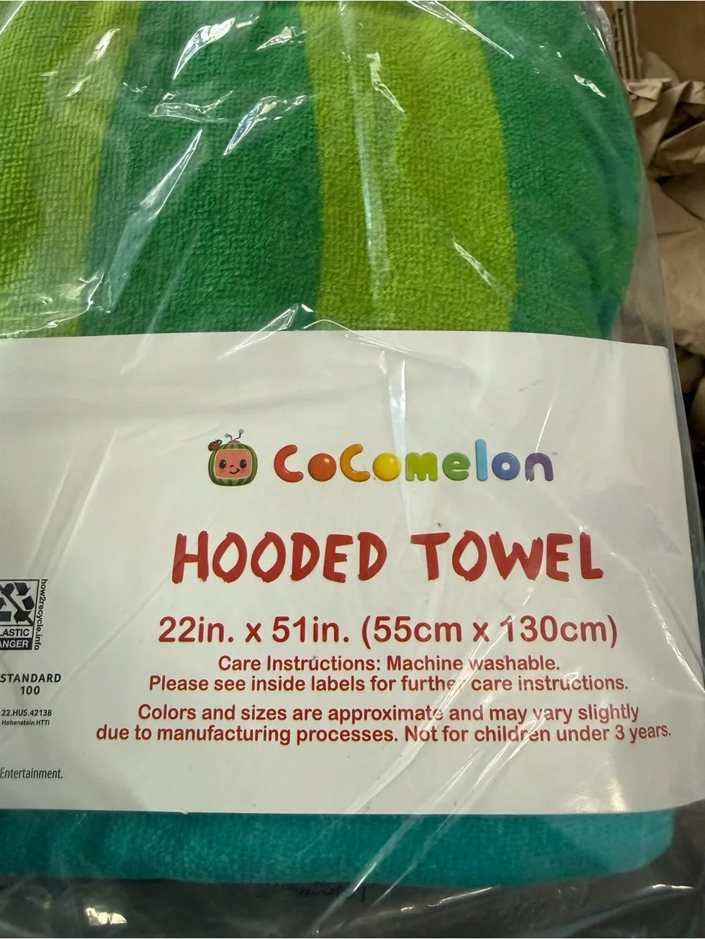 Kids Yellow Hooded Pirate Towel - Cotton Hooded Towel. 22x51